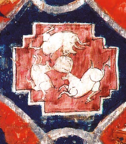 Detail of the Three Hares, Sumtsek temple