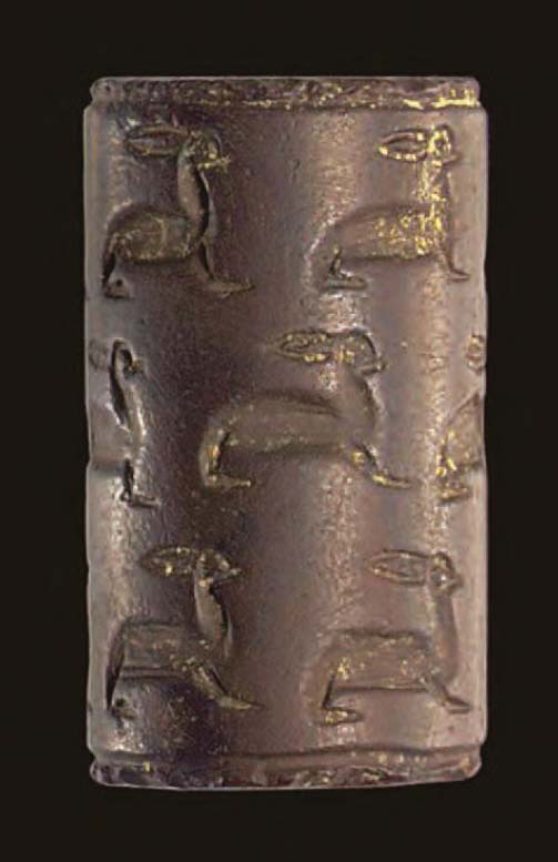 A Syrian Cylinder Seal, circa mid nineteenth-century BC from Christies